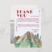 Boho Desert Cactus Arizona Bestemming bruiloft Bedankkaart (Voorkant / Achterkant)