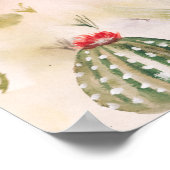 Boho Desert Cactus Arizona bruiloft welkom Poster (Hoek)