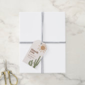 Boho Desert Cactus-Baby shower Cadeaulabel (Met Touw)