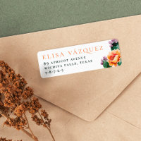 Boho Desert Cactus & Flowers Retouradres