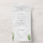 Boho Desert Cactus | Invitation de mariage tout en (À l'intérieur)