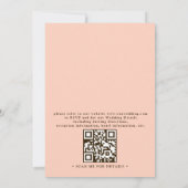 Boho Desert Cactus Rustic Elegant QR Code Wedding Kaart (Achterkant)