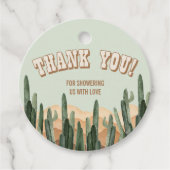 Boho Desert Cactus Southwestern Dank je wel Bedankjes Labels (Voorkant)