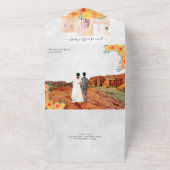 Boho Desert Cactus | Uitnodiging voor één weddensc (Buitenkant)