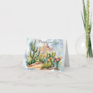 Boho Desert Cactus Waterverf Scenery Kaart
