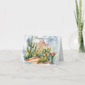 Boho Desert Cactus Waterverf Scenery Kaart (Voorkant)
