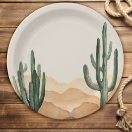 Boho Desert Cactus Westerne Ranch Cowboy of Cowgir Papieren Bordje
