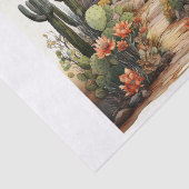 Boho Desert Cactussen & Sappige Kunst voor Decoupa Tissuepapier (Detail)