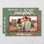 Boho Desert Groen Plat Kerstkaart (Voorkant / Achterkant)