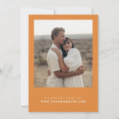 Boho Desert Groovy Retro Cactus & Photo Wedding Kaart (Achterkant)