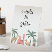 Boho Desert Landschap Kaarten en geschenken teken Reclamebord Met Voetstuk (Insitu)