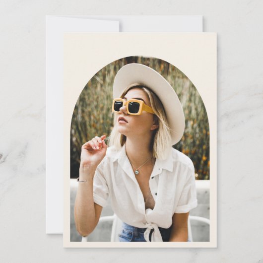 Boho desert pampas gras waterverf afstuderen kaart (Achterkant)