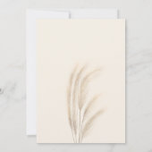 Boho desert pampas waterverf bruiloft kaart (Achterkant)
