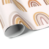 Boho Desert Rainbow Abstract Arch Pattern Taupe Cadeaupapier (Rol Hoek)