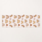 Boho Desert Rainbow Abstract Arch Pattern Taupe Yogamat (Voorkant (horizontaal))