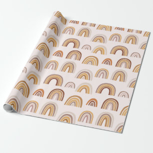 Boho Desert Rainbow Abstracte Arch Pattern Taupe Cadeaupapier