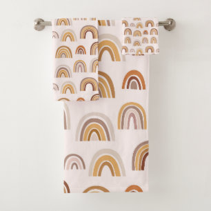 Boho Desert Rainbow Abstrait Arch Motif Taupe