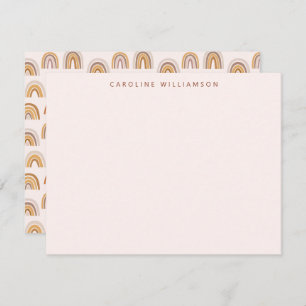 Boho Desert Rainbow Blush Personalized Stationery Notitiekaartje