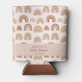 Boho Desert Rainbow Neutral Custom Baby shower Blikjeskoeler (Voorkant)