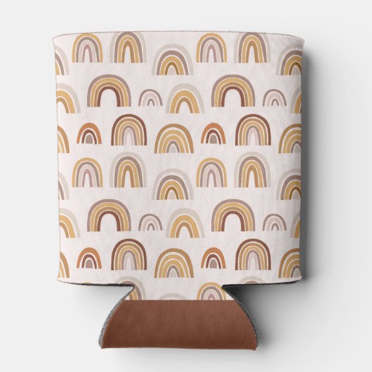 Boho Desert Rainbow Neutral Custom Baby shower Blikjeskoeler (Achterkant)