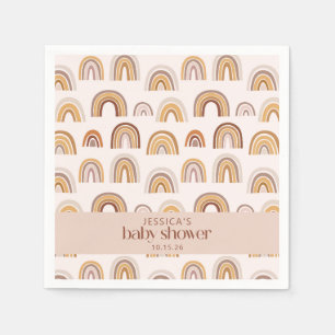 Boho Desert Rainbow Neutral Custom Baby shower Servet
