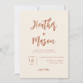 Boho Desert Rust Wedding Invitations (Devant)
