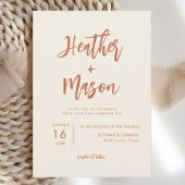 Boho Desert Rust Wedding Invitations