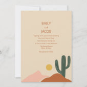 Boho Desert Simple Faire-part de mariage (Devant)