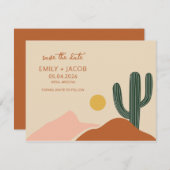 Boho Desert Simple Wedding Save the Date (Voorkant / Achterkant)