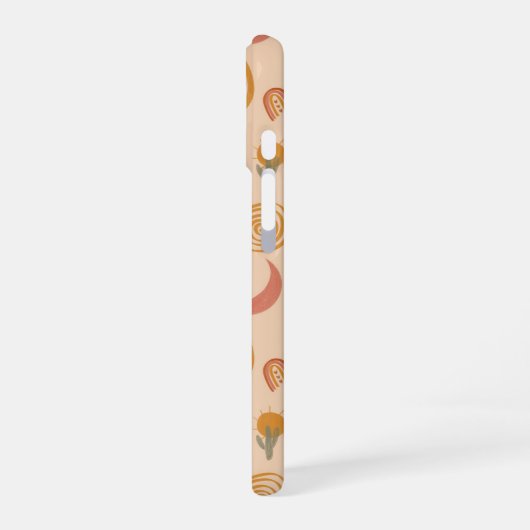 Boho Desert Sun Pattern Phone Case iPhone 16 Hoesje (Linkerkant)