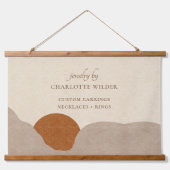 Boho Desert Sun Sieraden Designer Hout Topped Hangend Wandkleed (Voorkant)