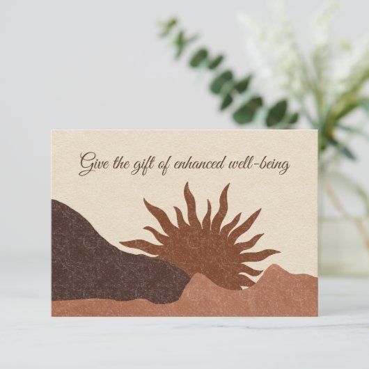 Boho Desert Sun Wellness Zakelijk Cadeaubon (Staand voorkant)