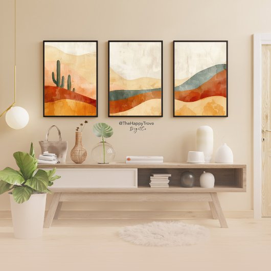 Boho Desert Tranquille Imprimer 3 sur 3 Poster