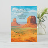 Boho Desert Wedding Invitation Monument Valley AZ (Debout devant)