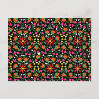 Boho Design Bold Kleur Bloemen Briefkaart