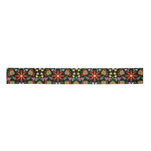 Boho Design Bold Kleur Bloemen Lint