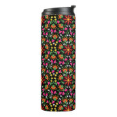 Boho Design Bold Kleur Bloemen Thermosbeker (Gedraaid links)