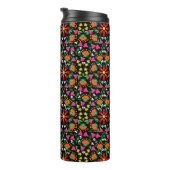 Boho Design Bold Kleur Bloemen Thermosbeker (Geroteerd rechts)