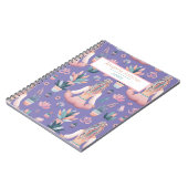 Boho Design- Frau mit Dreadlocks- Meditation- OM Notitieboek (Linkerzijde)