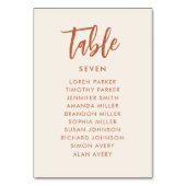 Boho Dessert Huwelijks Zitplaats Chart Tafel Numme Kaart (Achterkant)