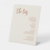 Boho Dessert Mariage Boissons Menu Panneau Table (Recto)