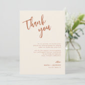 Boho Dessert Mariage Menu Merci Cartes De Notes (Debout devant)