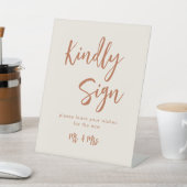 Boho Dessert Weddenschap Reclamebord Met Voetstuk (Insitu)