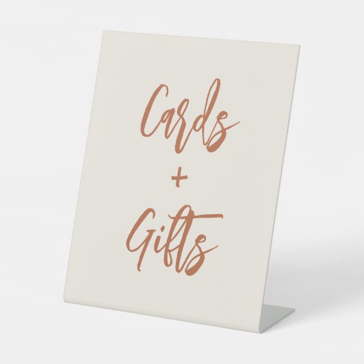 Boho Dessert Wedding Cards en Gifts Sign Reclamebord Met Voetstuk (Voorkant)