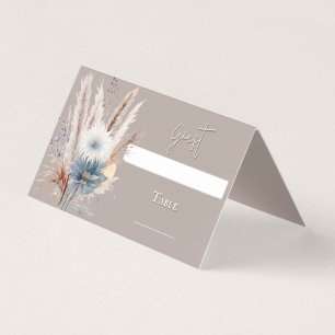 Boho d'hiver Mariage Floral   Carte Beige