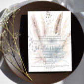 Boho d'hiver Mariage Floral | Invitation blanche