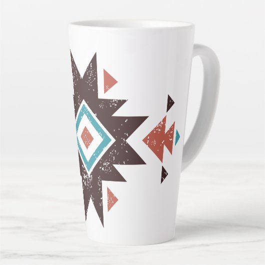 Boho Diamond Emblem Latte Mok (Rechterhoek)
