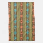 Boho Diamonds Stripes Multicolored Theedoek (Verticaal)