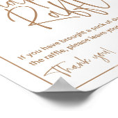 Boho Diaper Raffle Game Pampas Grass Baby shower Poster (Hoek)