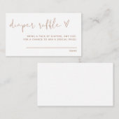 Boho Diaper Raffle Kaart, neutraal Modern minimali Informatiekaartje (Voorkant / Achterkant)